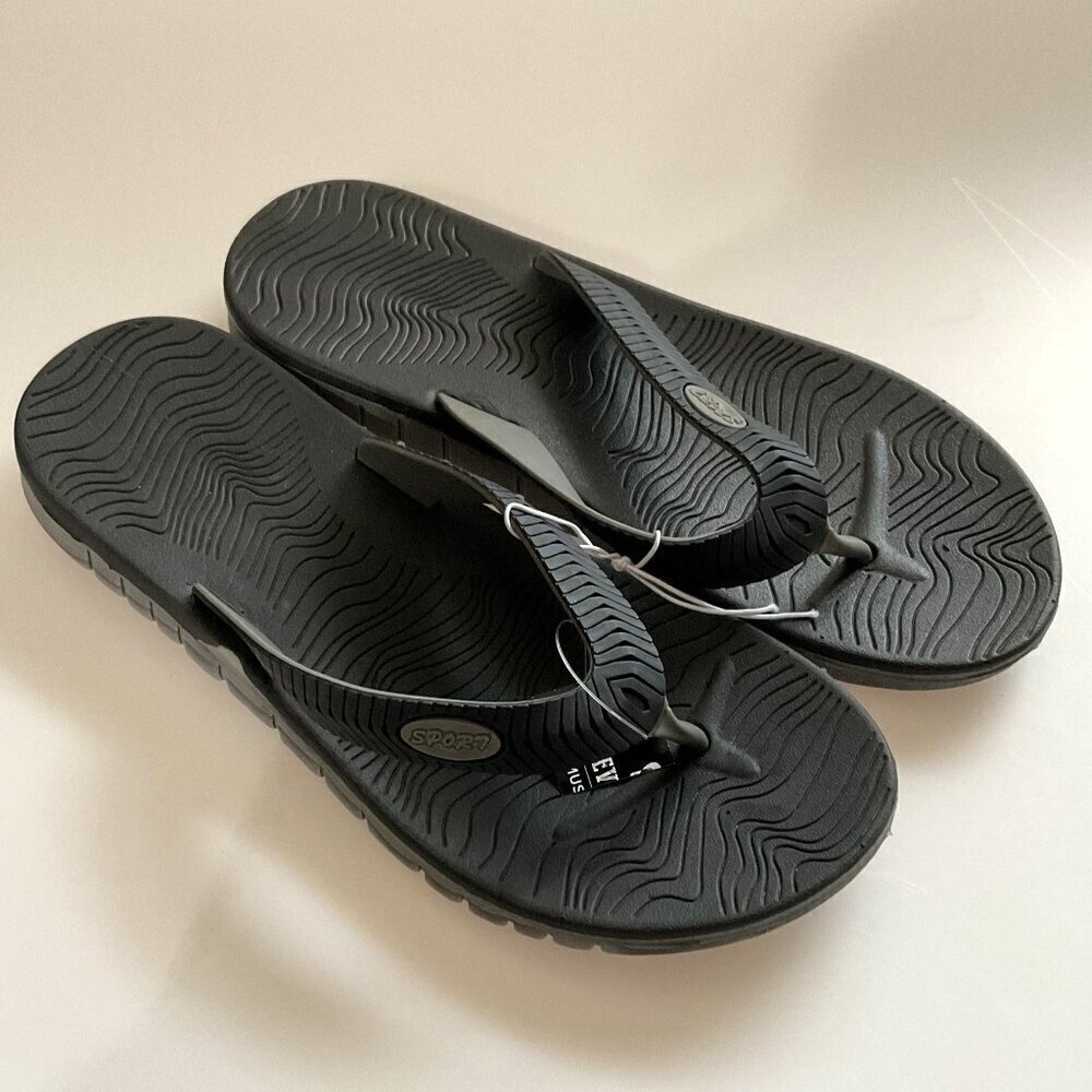 Men’s Black Must Have Flip Flops Casual Slip On 8/9